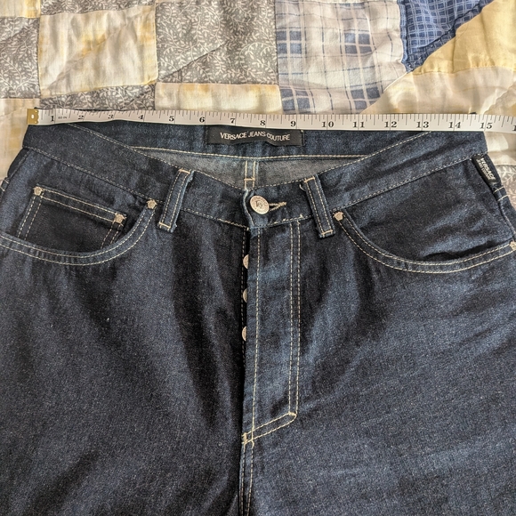 Versace Men's Straight Leg blue Jeans 30 x 32.5 in Like New Condition - Picture 11 of 13
